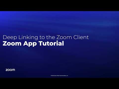 Integrate multi-feature app integration: Zoom App Deep Linking