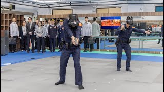 20240409 總統視察臺灣警察專科學校「科技犯罪偵查教育中心」、「新建學生宿舍大樓-英才樓」及強化學員生訓練