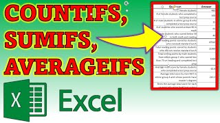Excel COUNTIFS, SUMIFS, & AVERAGEIFS (tutorial + examples)