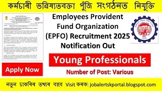 EPFO Recruitment 2025 Notification Out For Young Professionals Various Posts Apply Now