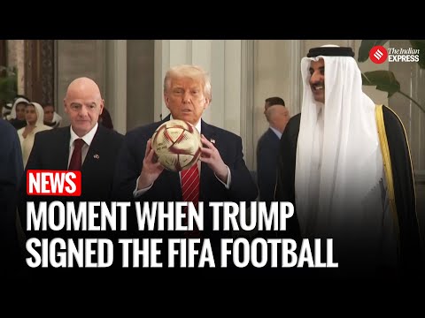 WATCH: Trump Signs FIFA Football And Patent For Qatar Emir In Doha