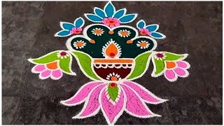 Aadi Maatham Special Rangoli Design 2025/ Sashti Pooja/ Aadivelli Kolam/ Kiruthikai Easy Muggulu Art