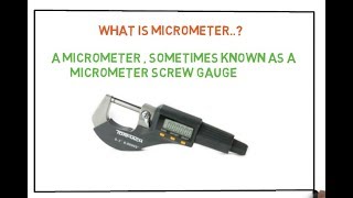 What is micrometer and it's uses in hindi