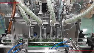 4 Head Petroleum Jelly Filling Machine, Gel Filling machine, scrubber filling machine