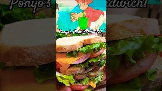 🥪Episode2 of making food from movies🎥! Ponyo's Ham Sandwich! #foodie #ponyo #ponyofood #studioghibli