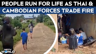 Thailand Cambodia Border Dispute | People Take Shelter As Thai & Cambodian Forces Trade Fire