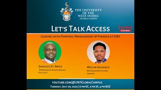 Leading with Purpose: Management & Finance at The UWI