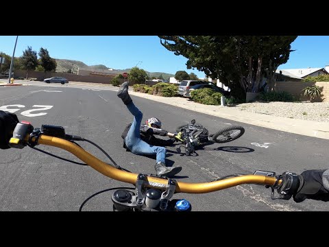 HOMIE LOOPED THE E-BIKE!! WHEELIES!! SURRON X #CRASH #WHEELIE