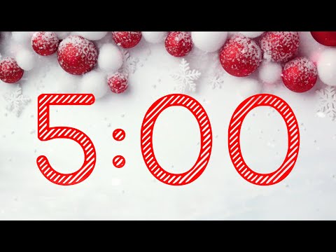 5 Minute Christmas Countdown Timer With Music ❄️⏳ (4K)
