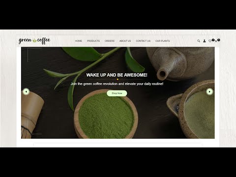 Green Coffee Shop Website || User Panel || Using (HTML , CSS , JS , PHP & MySQL) || Free Source Code
