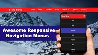 Awesome Responsive navigation menus with html,css and jquary