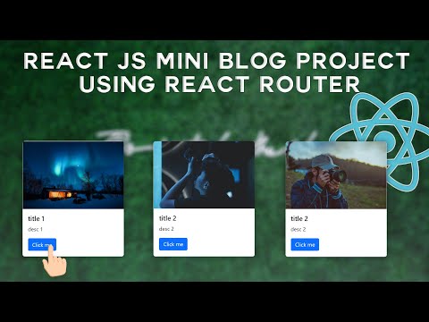 React js Mini Blog Project Using React Router | Dynamic Routes Using React Router tutorial in hindi