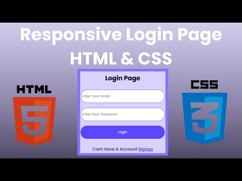 Build a Modern Login Page | HTML CSS Login Form UI Design