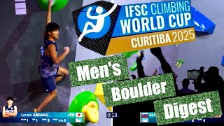 IFSC CLIMBING WORLD CUP CURITIBA 2025 Men's Boulder Digest