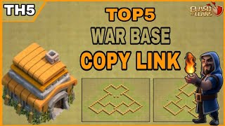 Town Hall 5 War Base Copy Link 2024! TH5 War Base With Link! Top 5 Base (Clash of Clans)