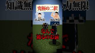 【究極の二択😜】「知識無限」と「体力無限」だったらどっちが良い？？？#メメントリ  #マイクラ #マインクラフト