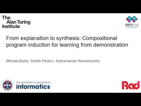 From explanation to synthesis: Compositional program induction for learning from demonstration