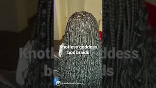 QUICK & EASY KNOTLESS BOX BRAIDS TUTORIAL ON 4C NATURAL HAIR | #KNOTLESSGODDESSBRAIDS