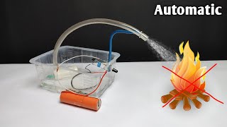 Automatic Fire Fighting Project 🔥 | How To Make Automatic Fire Extinguisher At Home [Simple]