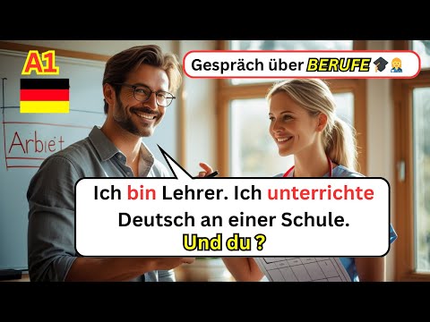 Talking About Your Job A1 conversation |  Über Berufe sprechen a1 | Deutsch lernen Deutsch Sendung