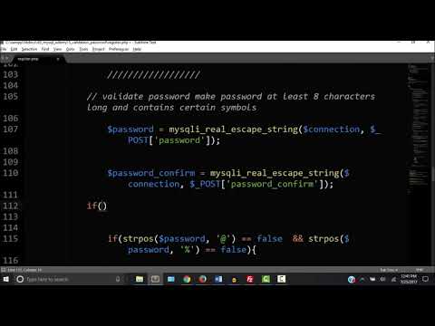 PHP MySql validate password before entering into database