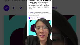 why google ai use reddit data #aistartup #ai #reddit #techstartup