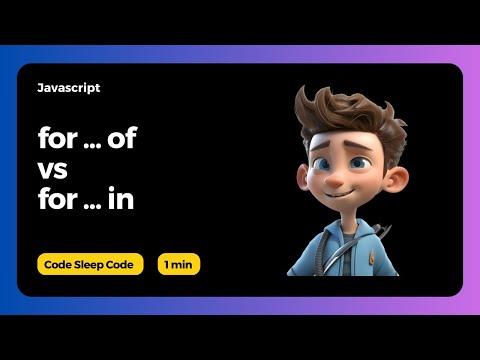 for of loop vs for in loop javascript in 1 min