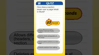 Quick Word Challenge: How does a section break over a page break in Word?