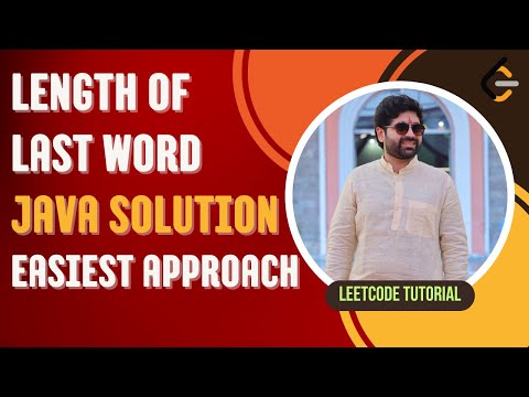 Length of Last word Leetcode Problem (Java) | Optimal Solution | Hindi Tutorial