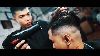MAC JR BARBER HAIRCUT - COMB OVER x SKIN MID FADE [ Quinn - Barbers Box ]