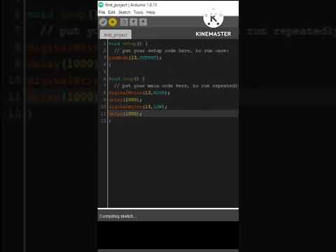 arduino first sketch , led blinking code #arduino #electronic #programming