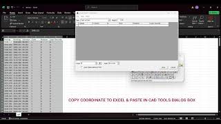 Import Excel data to Autocad on CAD TOOLS