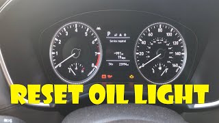 2019 Hyundai Santa Fe Reset Service Required Light