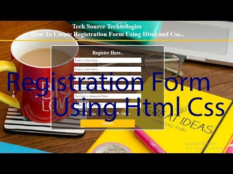 How To Create Registration form using html and css | Registration Form In Html Css