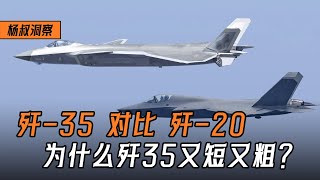 【杨叔洞察】对比歼20，歼35居然又短又粗，为什么舰载机都是这种短粗的形状？