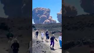 Tourists Flee Mount Etna as Volcano Erupts