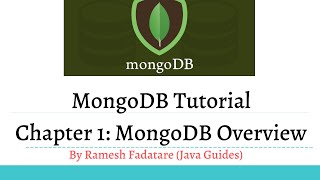 MongoDB Tutorial 1 - MongoDB Overview