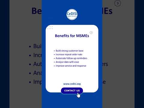 Free CRM Tools for MSMEs | Boost Customer Relationships Easily | CeDISI