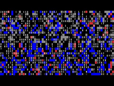 Classic KEYGEN MUSIC & Retro MSDOS style Data Glitch / Defrag Background | VJLOOPS | 4K