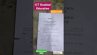 ICT Enabled Education(optional subject)| M.Ed 4 sem. #ICT #M.ed #University of Lucknow #ict #pyqs
