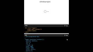 HTML | CSS | Toggle Animation | Interactive Component | UI design | #shorts #ui #uidesign