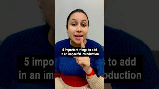 5 important things to add in an impactful introduction #introduction #advancedenglish #learnenglish