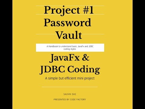 Password Vault - JavaFx & JDBC Coding | A Mini Project
