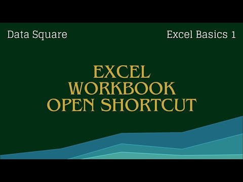 How to Open Excel Workbook by Shortcut? // Excel Basics 1 // DATA SQUARE