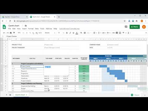 Google Sheets for Project Management - Add Task Description