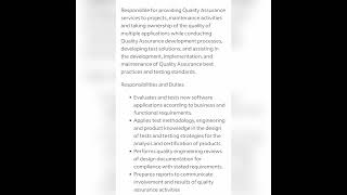 Quality Analyst #fresher #experienced #getemployed #youtubeshorts #qualityanalystjobs #qajobs