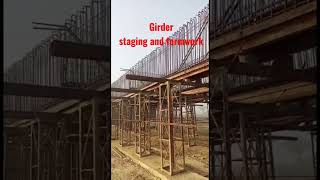 Staging and Shuttering of Bridge Girder with PCC | Bridge construction | Bridge formwork