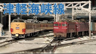 ＜Nゲージ＞津軽海峡線を走る列車たち（485系はつかり、快速海峡、ED79貨物列車）　Modellbahn Spur N Model Railroad 鉄道模型