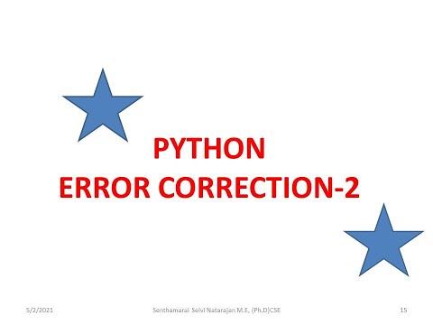 PYTHON-Error Correction 2