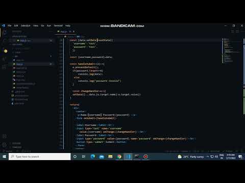 Login Form in React using form and useState Hook